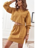 Mustard sweatshirt and skirt set 0523 - Online store - Boutique